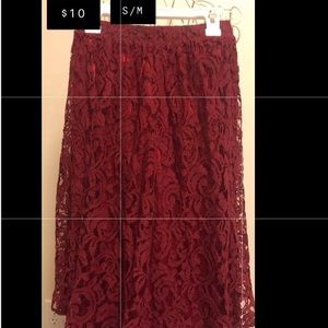 Maroon skirt